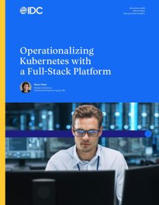 Idc report operationalizing kubernetes with a full stack platform
