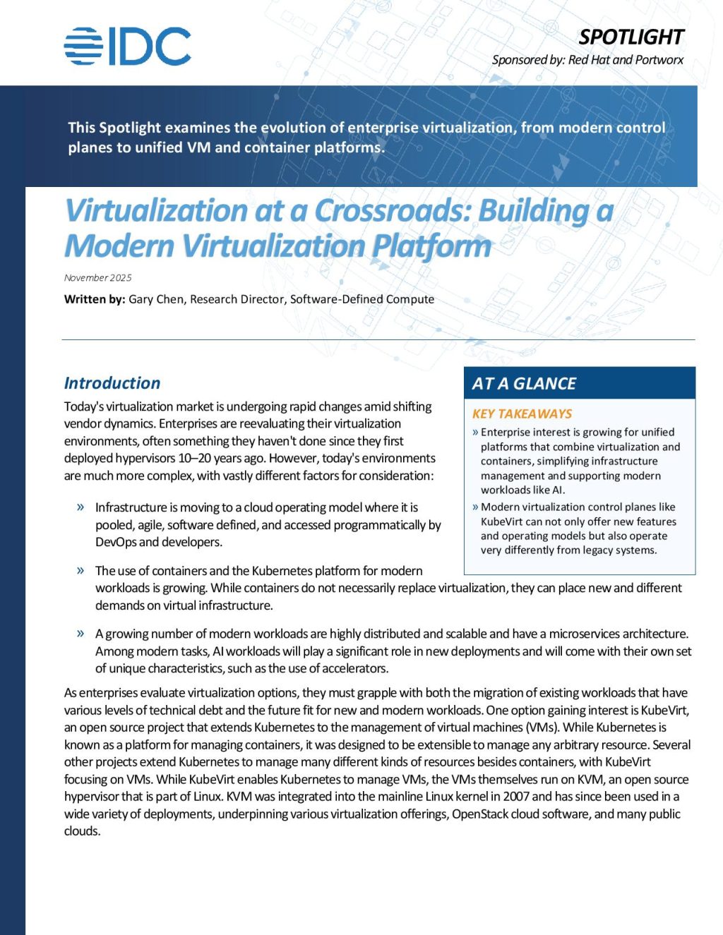 Sponsored idc spotlight virtualization at a crossroads
