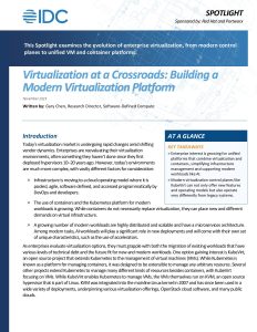 Sponsored idc spotlight virtualization at a crossroads